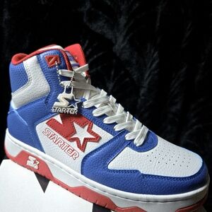 Starter Breakaway Mid Sneakers  White Blue Red Retro | Men’s 9 | NIB